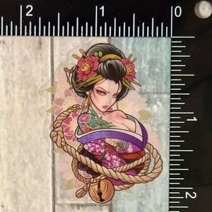🌀10/$10🌀 Translucent Japanese Tattoo Art Reusable Waterproof Vinyl Sticker Dec